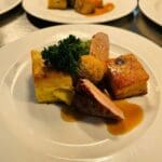 Pork trio with homemade gravy