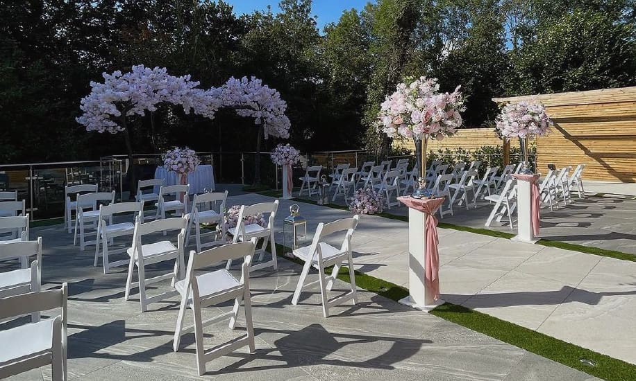Outdoor open day Wedding at De Courceys