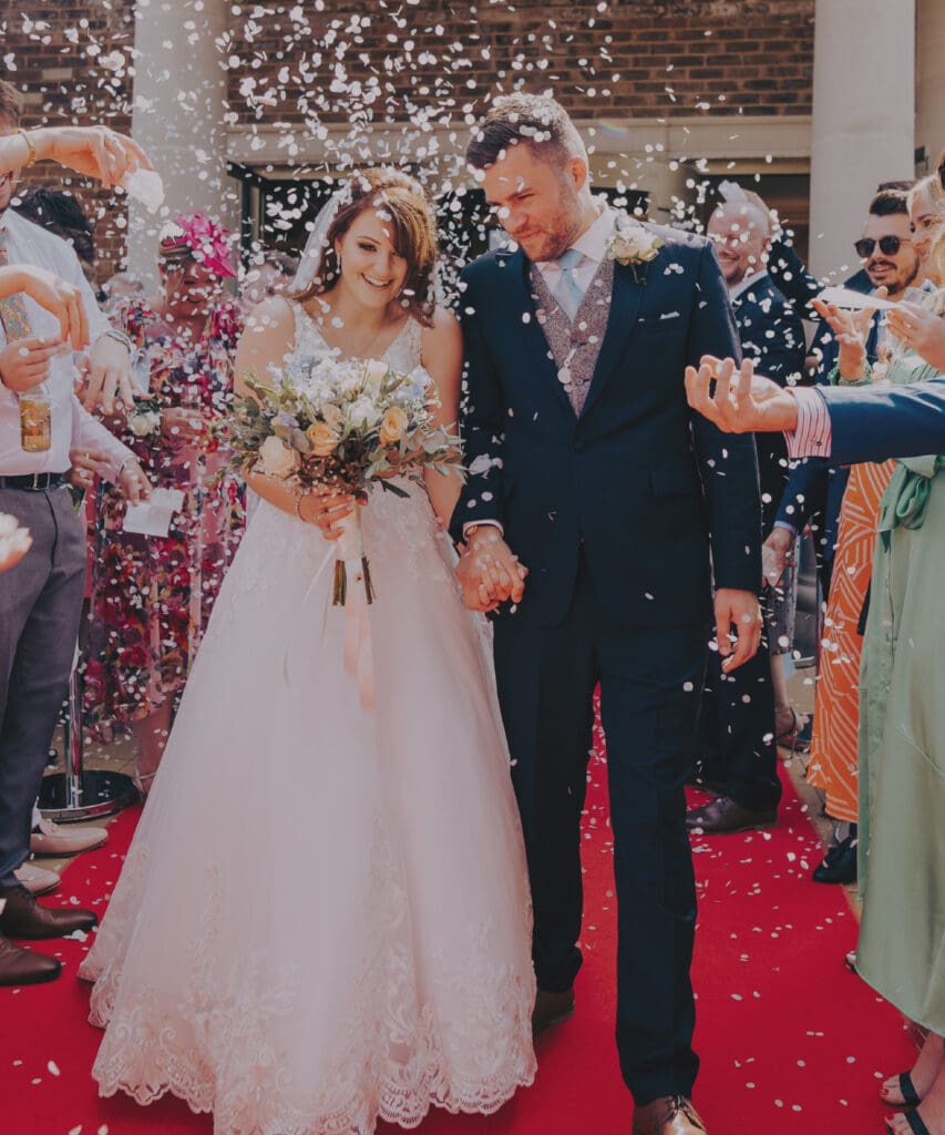 Confetti wedding venue photos