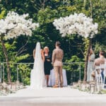 Outdoor wedding ceremony