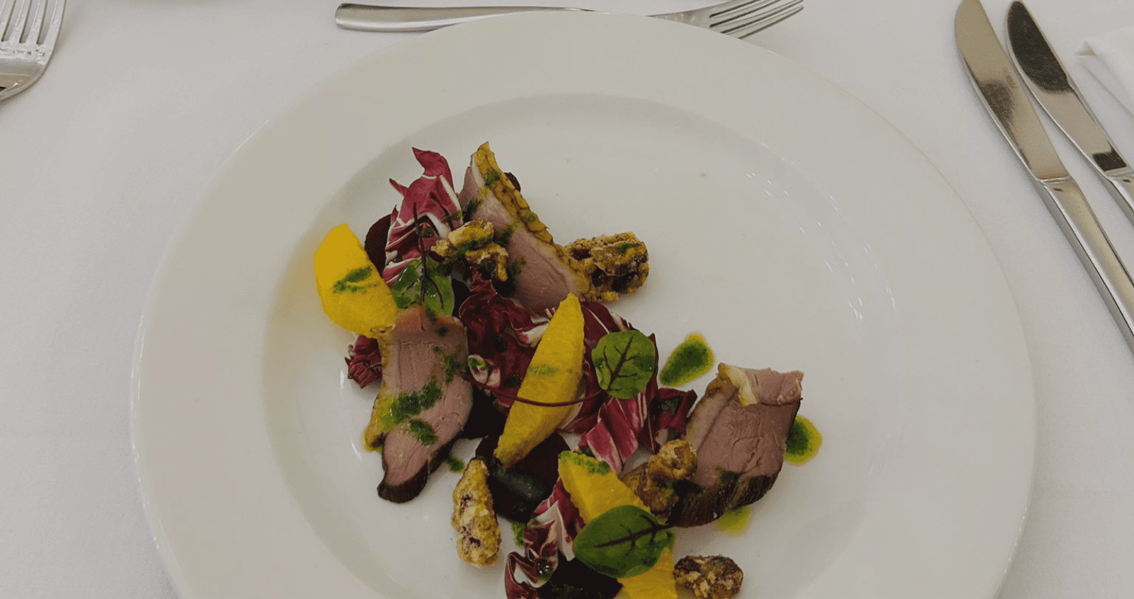 a plate of food on a table